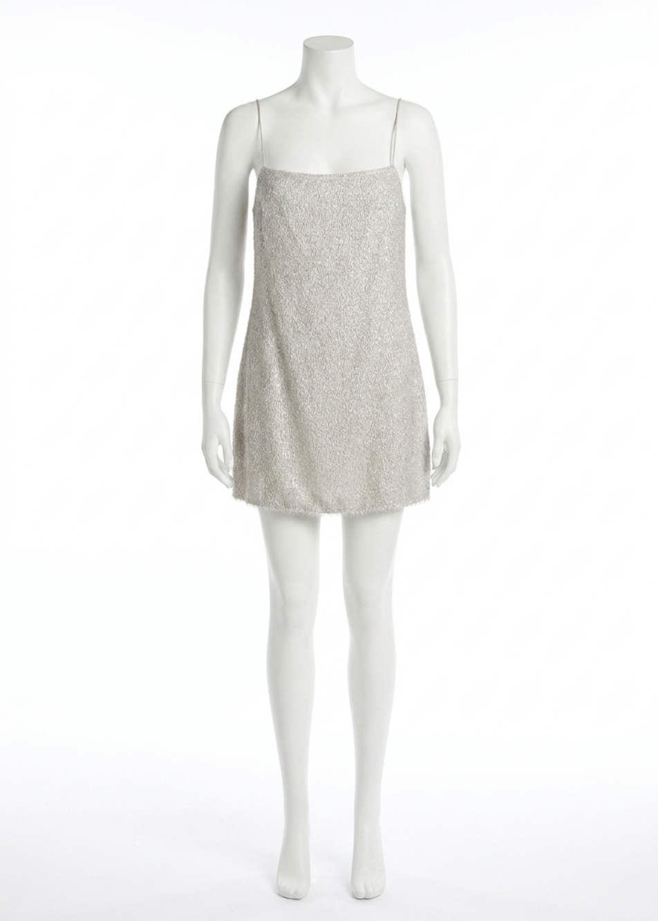 NEW CAMI NYC rin metallic chiffon dress in haze